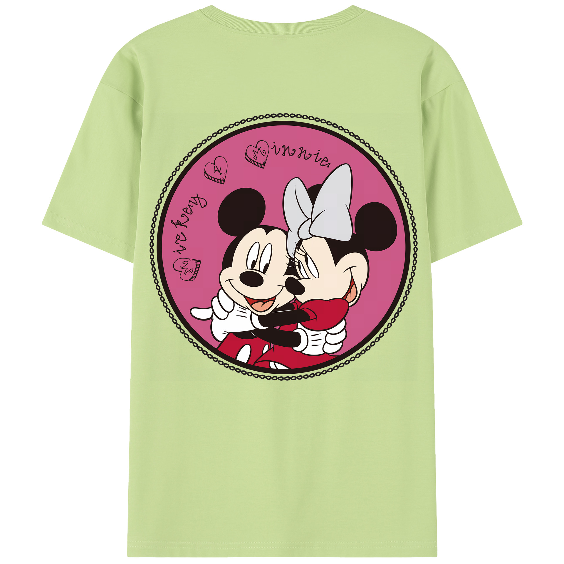 （画像用） ミッキーマウス Mickey Mouse 綿100％半袖Tシャツ（背面プリント）
